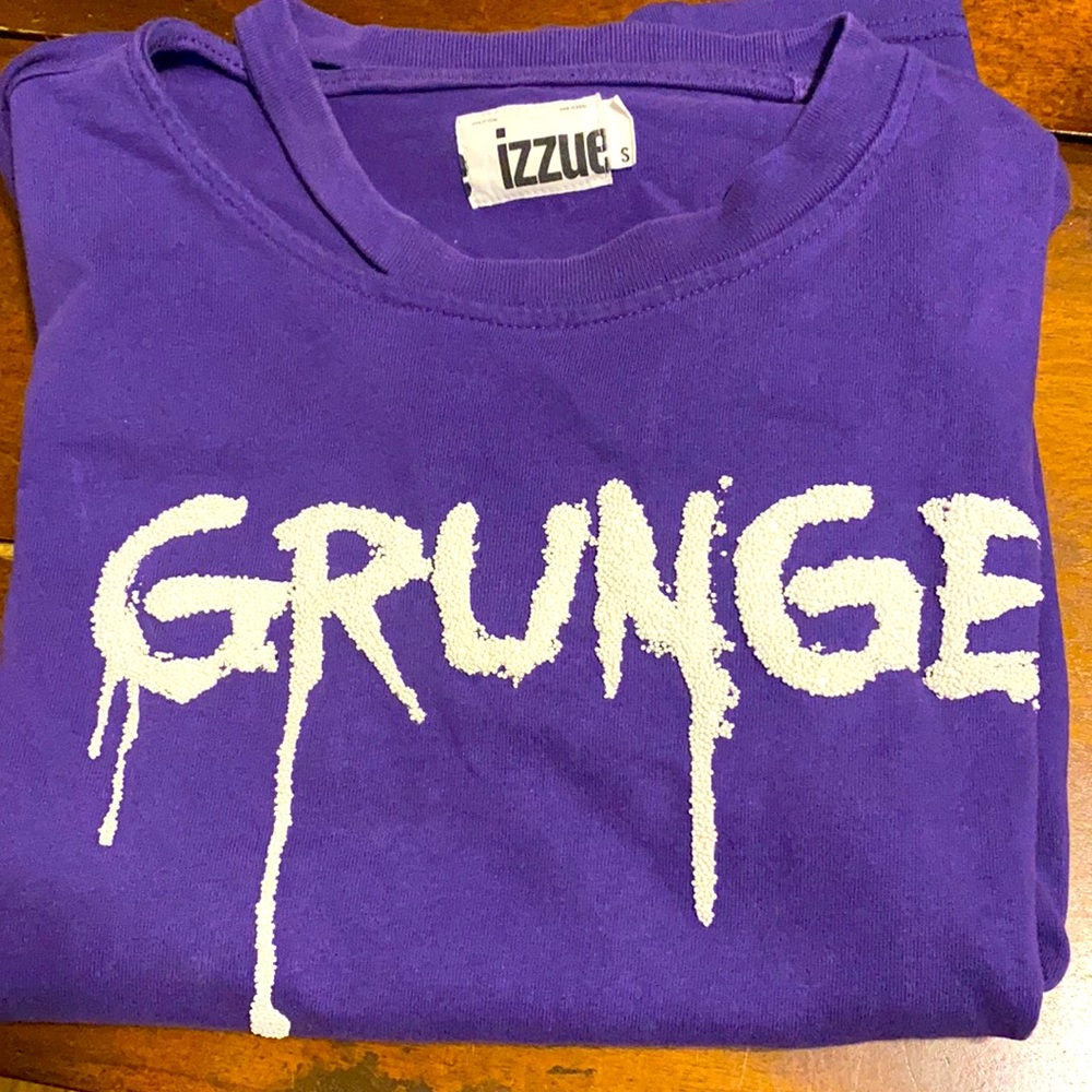 IZZUE Short sleeved purple cotton tshirt